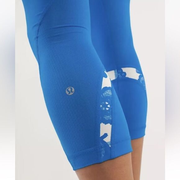 Lululemon Run Inspire Crop ll Legging Beaming Blue Size 6 - Picture 7 of 10